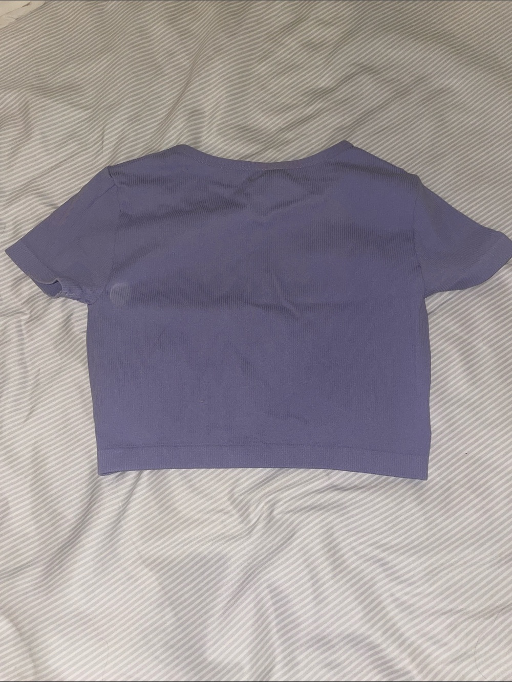 Target Lavender Ribbed Crop Top - Picture 2 of 2
